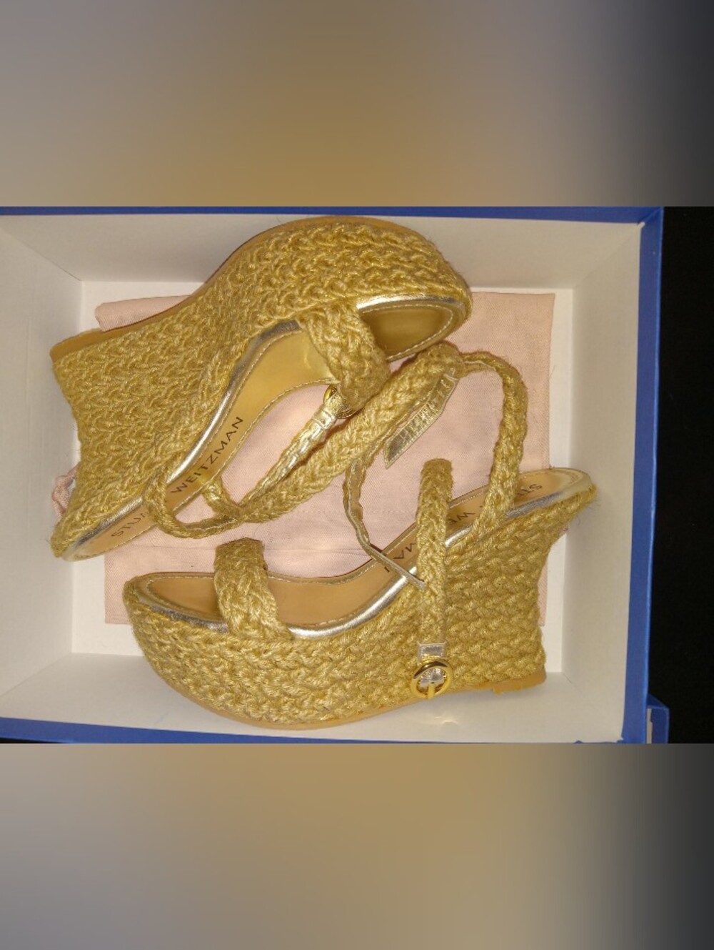 Stuart Weitzman Espadrille Wedge Sandals